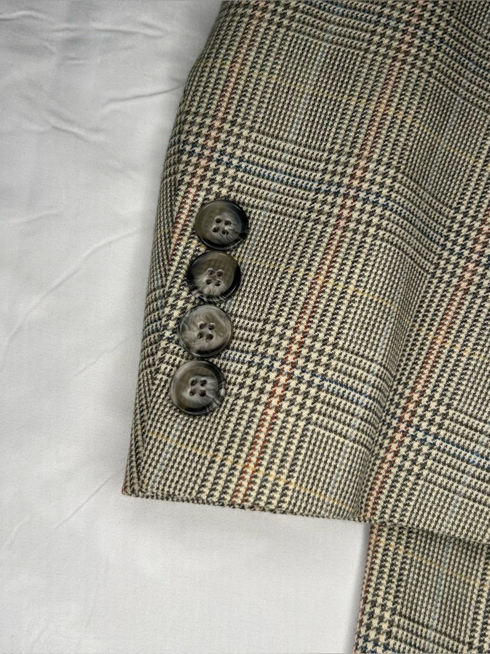 Brooks Brothers 346 Blazer Mens 42S Glenn Plaid Jacket Sport Coat Tan Classic 2 - Picture 6 of 10